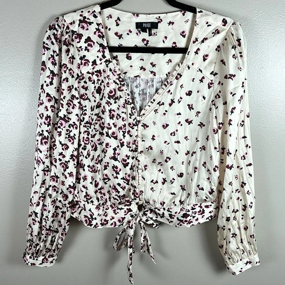 Paige Long Sleeve Floral Button Down Blouse - Picture 1 of 8